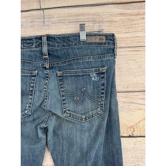 AG Adriano Goldschmied the Nolan Relaxed Slim jeans Women's 28 Blue Distressed - Picture 9 of 14